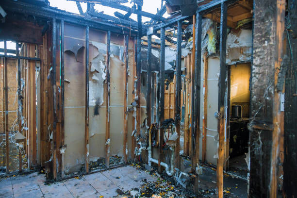 Professional Fire Damage Restoration technician working in Deer Park, OH
